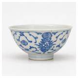 Chinese Porcelain Blue and White Bowl, 20th C