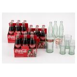Coca-Cola Bottles and Drinking Glasses Lot