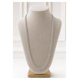 Monet 26in Silver Tone Rope Chain Necklace