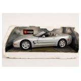Bburago 1:18 Silver Corvette Convertible