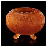 Antique Fenton Garland Tri-Footed Rose Bowl