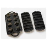 Cast Iron Cornbread and Cakelet Pans Set