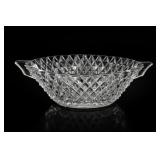 Pressed Glass Diamond Pattern Bowl