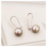 Sterling Silver Ball Drop Earrings