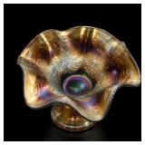 Fenton Art Glass Holly Pattern Amethyst Bowl