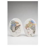 Pair of Oval Portrait Plaques