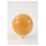 Polished Orange Calcite Sphere