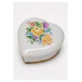 Floral Heart-Shaped Trinket Box