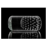 Clear Glass Paperweight With Bubble Design