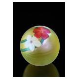 Orient and Flume Floral Art Glass Paperweight
