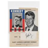 Kennedy Campaign Items with Facsimile RFK Auto
