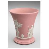 Wedgwood Pink Jasperware Urn with Reliefs