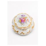 Floral Gilt Porcelain Trinket Box