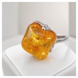Amber Ring Size 9.5