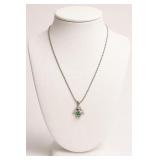 Sterling Silver 18in Angel Pendant Necklace