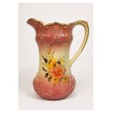 RS Prussia Marked Floral Pitcher Replica