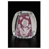 Bohemian Cut-to-Clear Crystal Paperweight