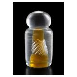 Art Glass Paperweight with Swirl Design