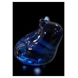 Wedgwood Blue Glass Hand Made Frog