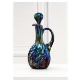 Signed Gibson Iridescent Art Glass Cruet