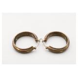 Sterling Silver Hoop Earrings Pair