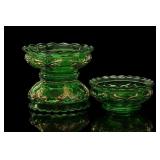 EAPG Croesus Pattern Glass Vessels, Riverside