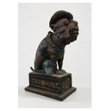 Ole Puffer Cast Iron Dog Still Bank