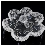 Mikasa Crystal Flower Bowl With Stopper