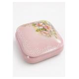 Pink Floral Lidded Trinket Box