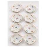 Antique Meissen Floral Dishes Set of Eight