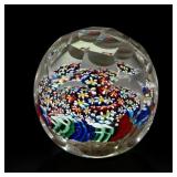 Millefiori Art Glass Paperweight