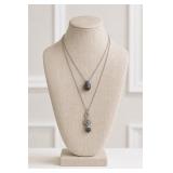 Sterling Silver Double Pendant Necklace