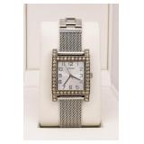 Guess Silver-Tone Crystal Accent Watch