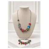 Pandora Style Beaded Necklace and Bracelet