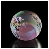 Signed The Glass Eye Art Glass Paperweight