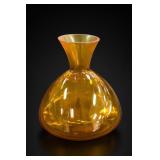 Amber Glass Bottle-Form Vase Possibly Empoli