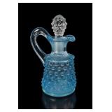 Fenton Blue Opalescent Hobnail Mini Cruet