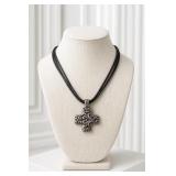 Sterling Silver 16in Cross Necklace