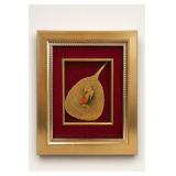 24kt Gold on .999 Silver India Framed Art