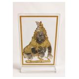 India 24kt Gold on .999 Fine Silver Plaque