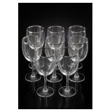 8 Silver Rimmed Wine Glasses