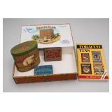 Travis Club Senator Box and Tobacco Tins