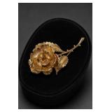 Monet Gold-Tone Floral Spray Brooch