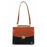 Evan-Picone Brown and Black Shoulder Handbag
