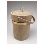 Beige Cylindrical Ice Bucket
