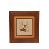 Framed Deer Woodland Needlework