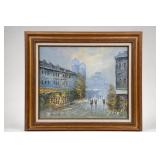Framed Cityscape Artwork with Apparent GAMMY Mark