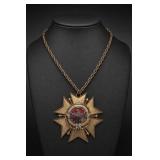 Coro Eagle Starburst Pendant Necklace