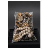 Mixed Costume Jewelry Lot in Bag
