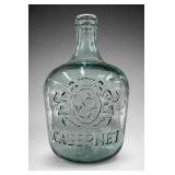 Large Embossed Cabernet Glass Bottle